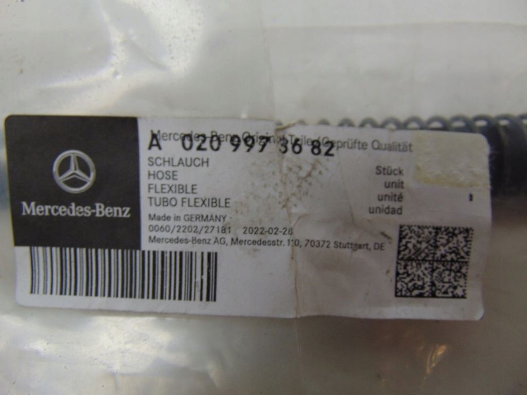 Трубка шланг масла mercedes slk r170 a0209973682 Доставка