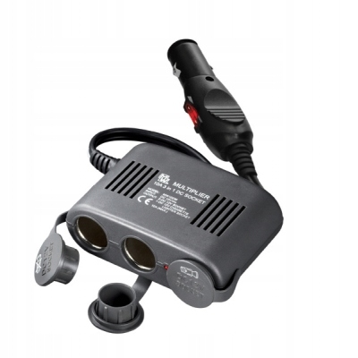 фото №12, Распределитель 3 разъём прикуривателя 10a прочный