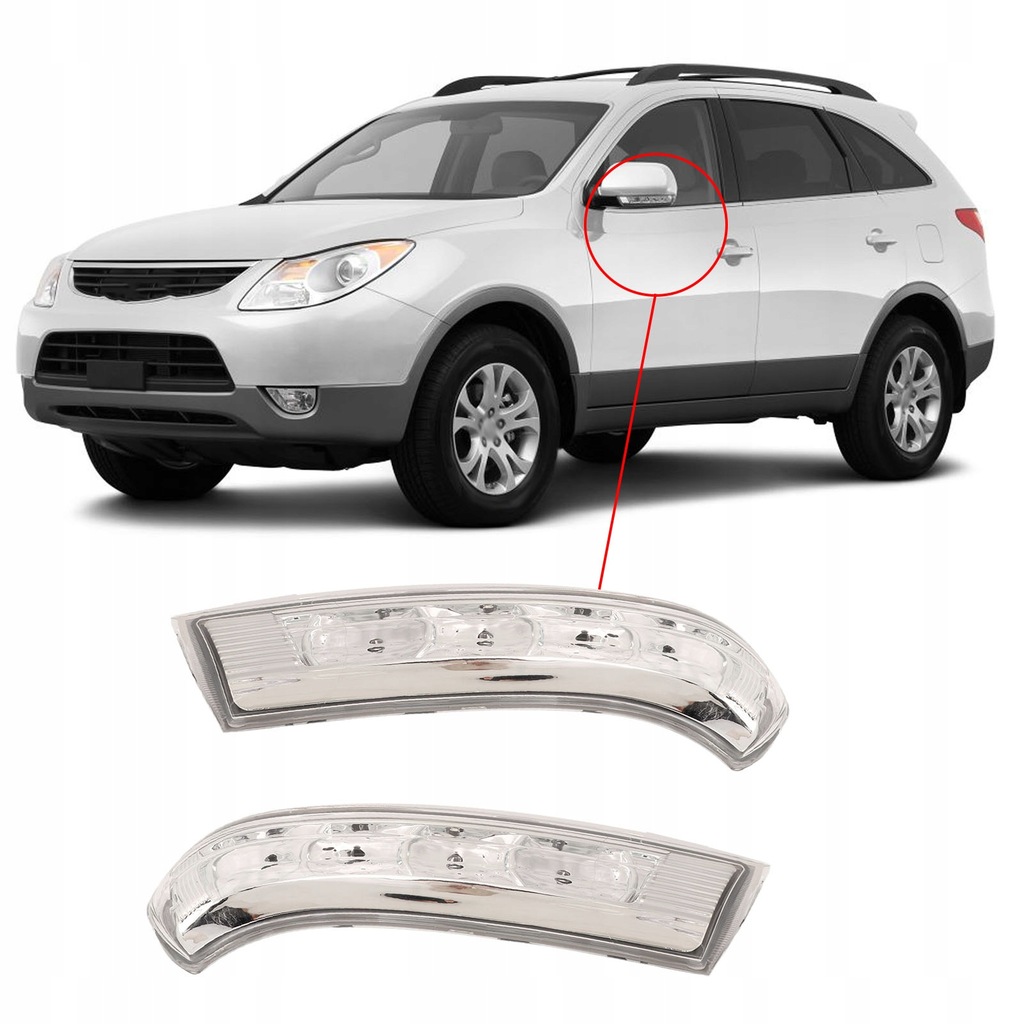 фото №11, 1 пара led поворотники w дзеркало wstecznym 87623-3j000 поворотник w