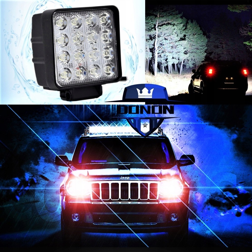 фото №7, Лампа рабочая противотуманная фара 16 led 48w эвакуатор najazd hds