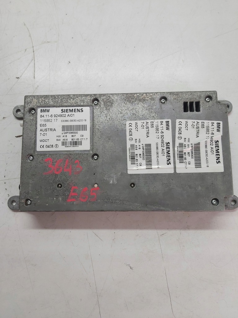 фото №1, Bmw 7 e65 блок керування модуль телефону 6924902