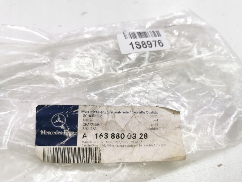 Петля, кронштейн капот левый перед mercedes-benz ml w163 оригинальный номер a1638800328 с Разборки