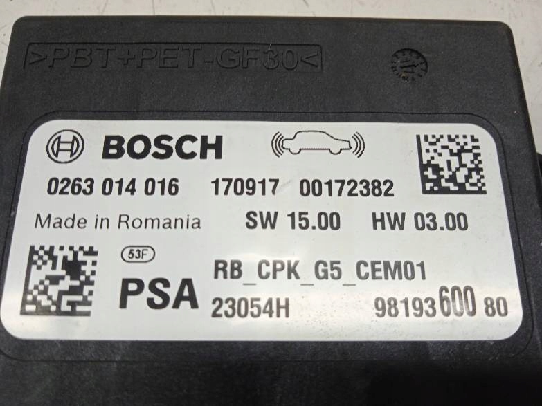 фото №2, Модуль 0263014016 citroen c4 picasso ii 2013-