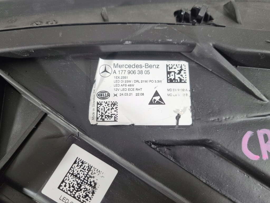 фото №13, Mercedes a-klasa w177 full led лампа права перед