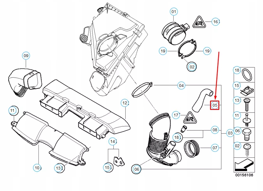 Купить Bmw 3 e90 пабтрубок  расходомер hot-film 13717804171 7804171 oem