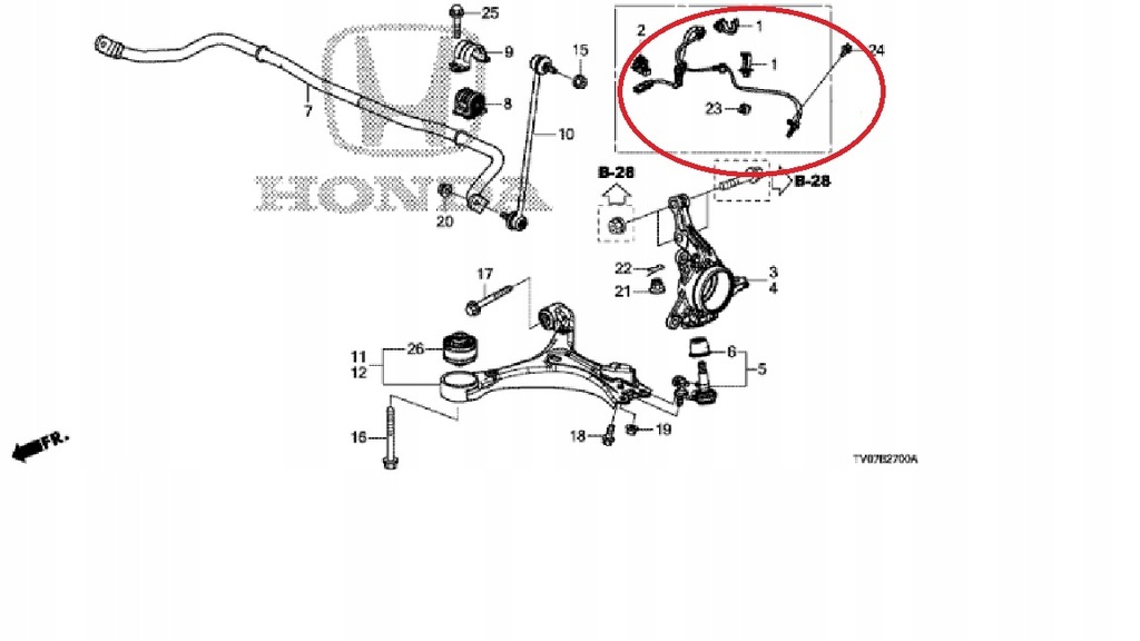 фото №1, Датчик abs левый перед civic ix
