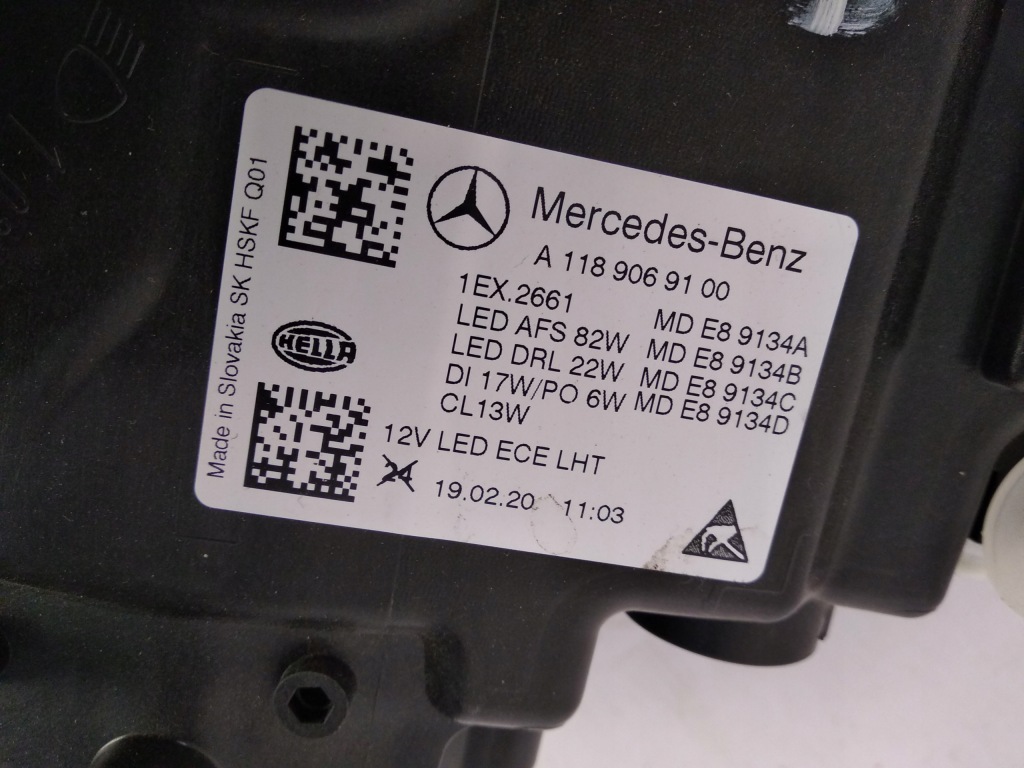 Mercedes cla w118 фара ліва перед full led Оригінал