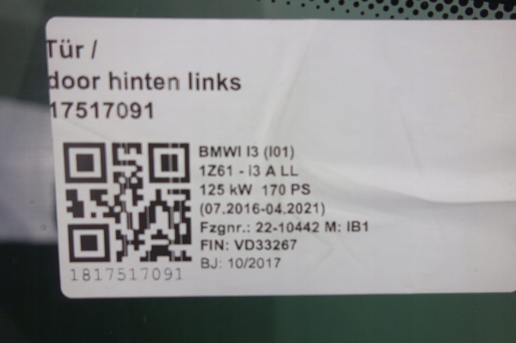 фото №5, Двері ліва задні bmw i3 lci c01 protonic blue