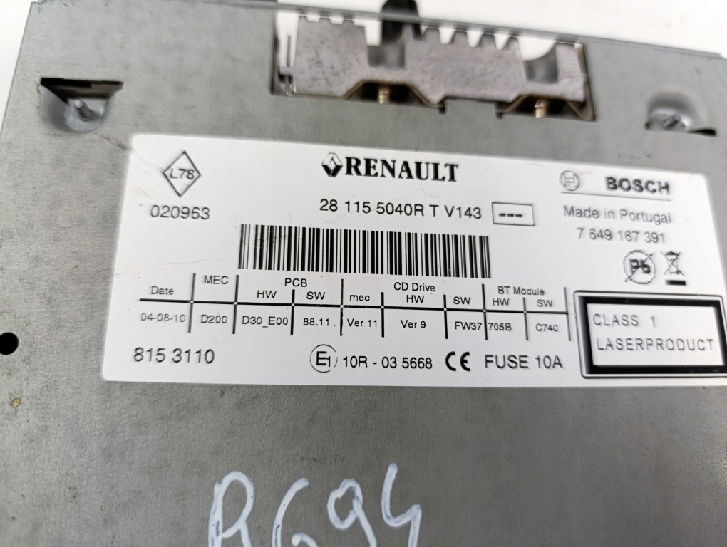 фото №7, Renault megane scenic iii радіо cd 281155040r