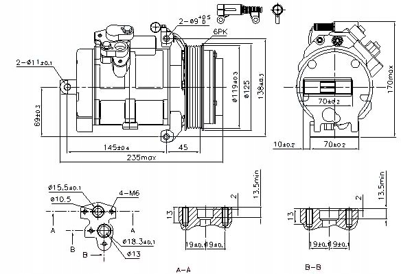 Компрессор кондиционера mb sprinter 06- w906 89606 Оригинал