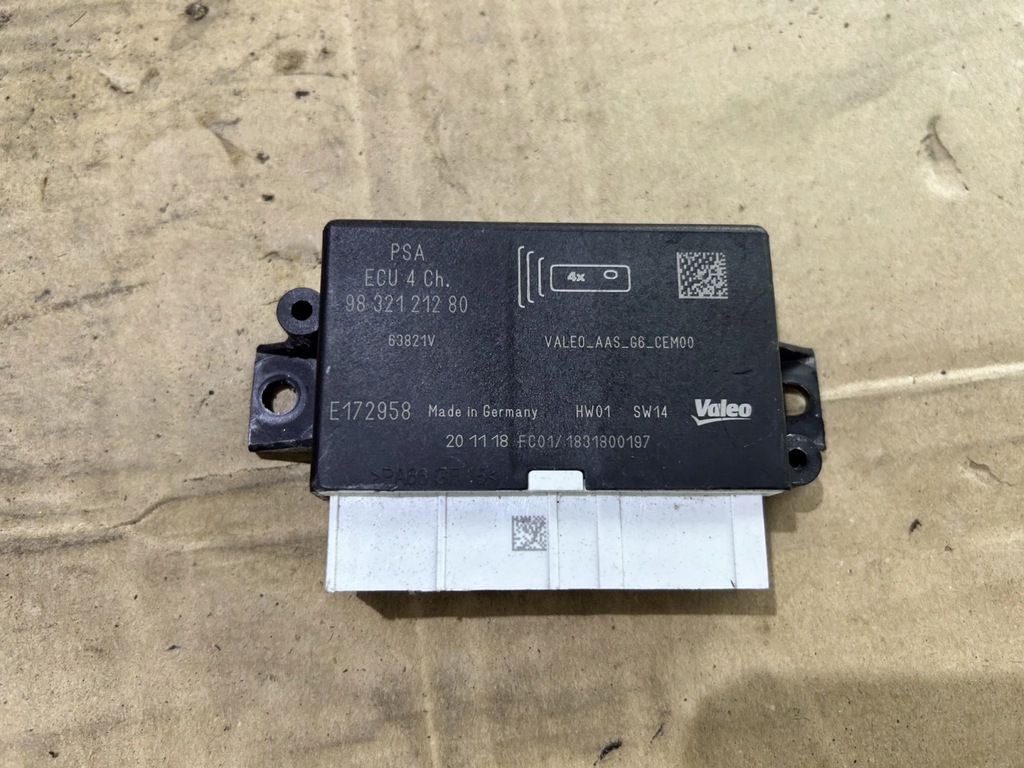 фото №1, Модуль датчиков парковки pdc peugeot partner iv rifter 9832121280