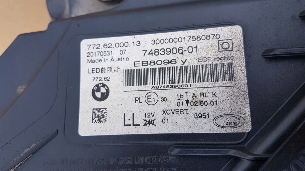 фото №11, Лампа перед права bmw 7 g11 g12 адаптивний led