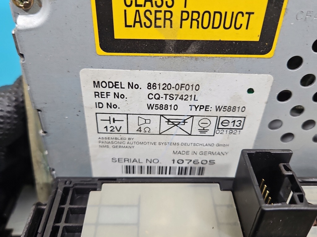 фото №5, Радио заводской toyota corolla verso ii 86120-0f010 радиопроигрыватель