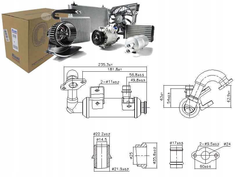 фото №11, Радіатор egr nissens 989407 1700018 ford