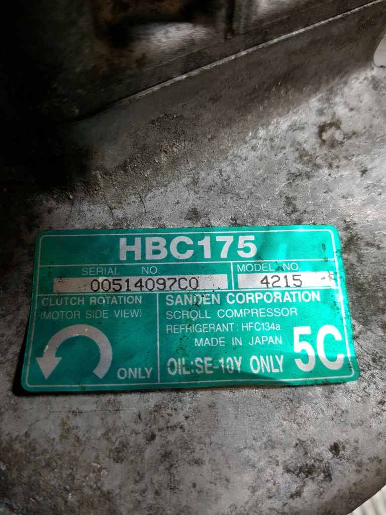 Компрессор кондиционера honda civic 8 hbc175 1.3 b hybrid Киев