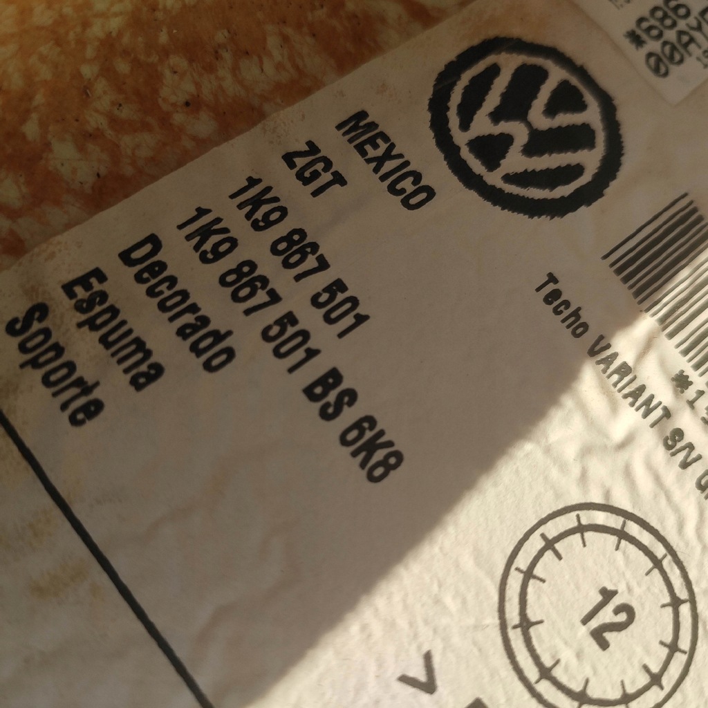 фото №9, Потолок vw golf 6 vi kombi 1k9867501