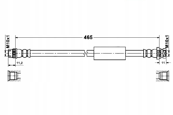 фото №1, Ate шланг гальмівний elast. nissan interstar opel