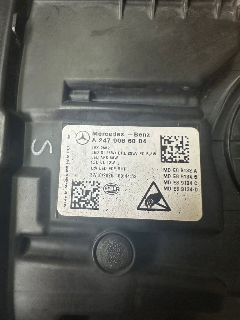 фото №8, Mercedes glb x247 247 лампа правая оригинальная