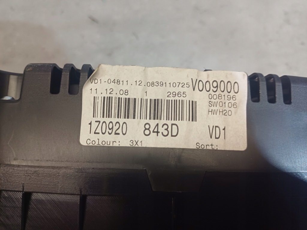 фото №6, Счетчик skoda octavia ii nr. 1z0920843d 2.0 140km 04-13