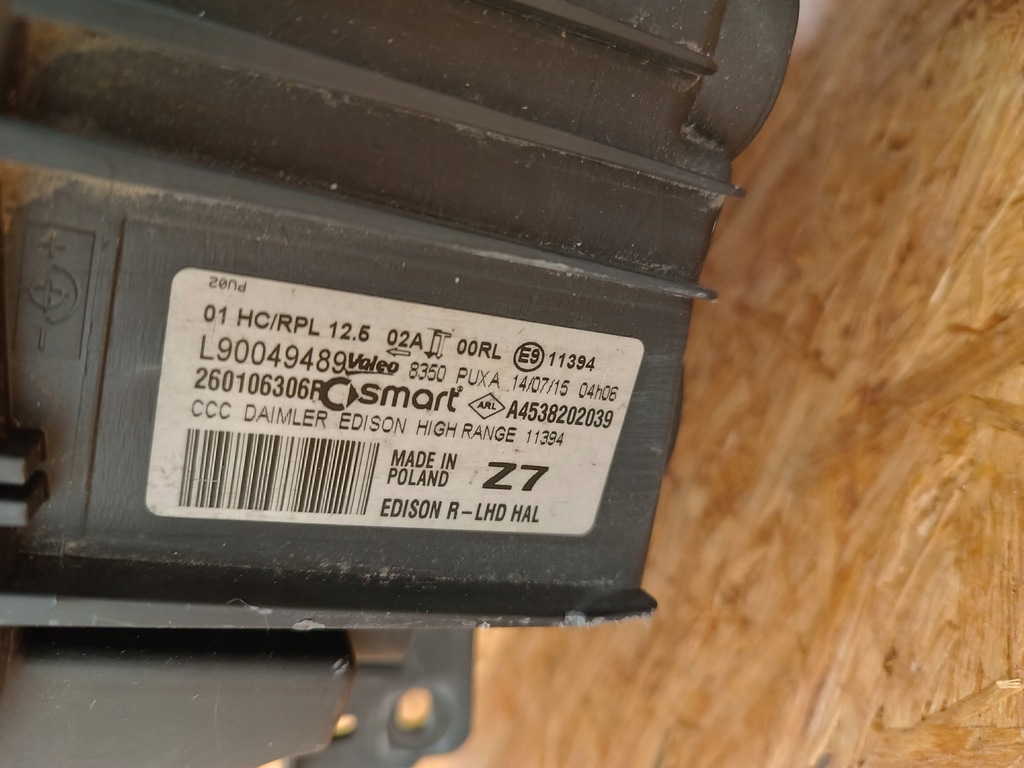 фото №8, Лампа правый перед eu a4538202039 smart fortwo ii 453 led