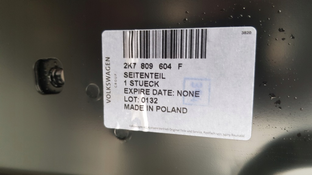 фото №6, Vw caddy 2k7 крила задній поріг правий новий 20- оригінальний