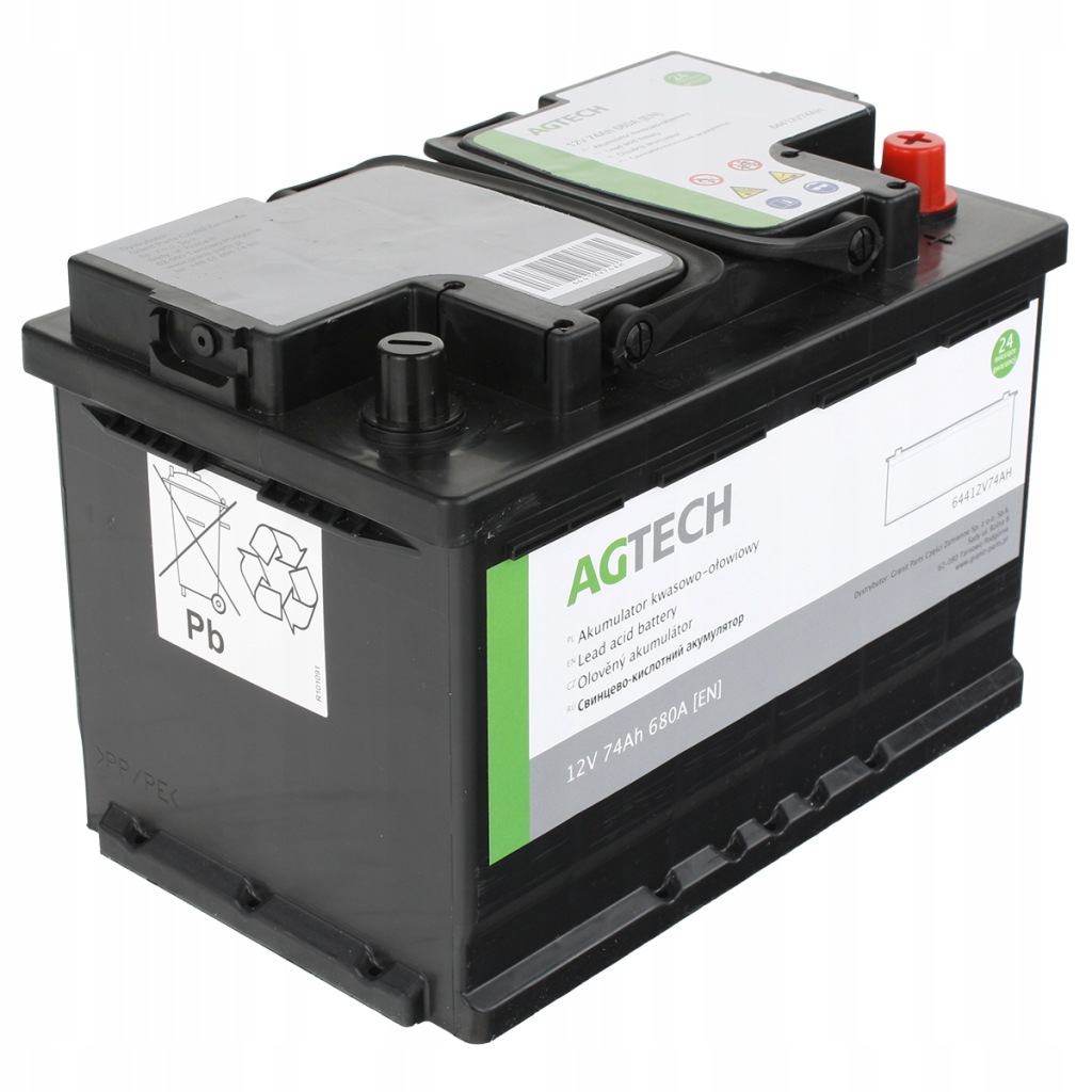 фото №1, Аккумулятор 12v 74ah 680a polski agtech 64412v74ah