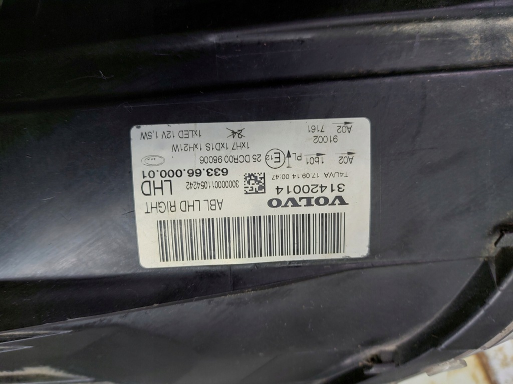 фото №10, Volvo s80 v70 ii lift ксенон поворотний лампа правий перед 31420014