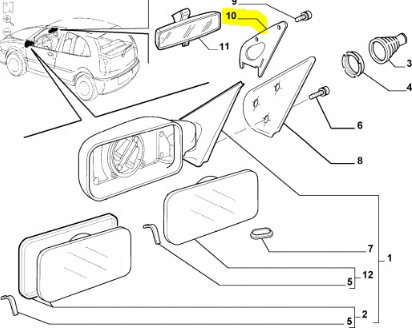 фото №7, Прокладка дзеркало fiat palio оригінальний номер 46464682