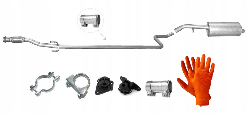 фото №1, Citroen c3 + pluriel 1.4 hdi 2005-2009 труба средняя + гаситель конечный