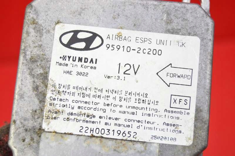 фото №9, Модуль датчик подушка безопасности подушек 95910-2c200 hyundai coupe 2 ii 01-05