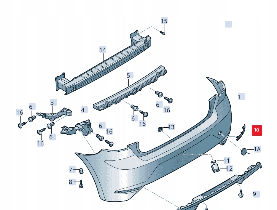 фото №5, Seat ibiza v kj1 rear left бампер відбивач 6f0945105