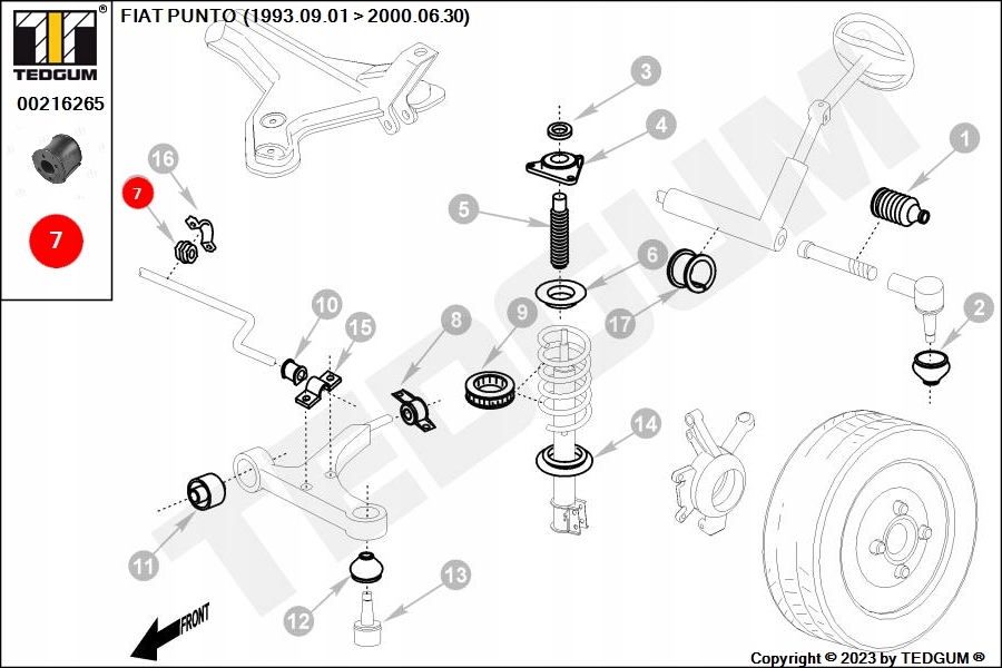 фото №12, Подушка стабилизатора tedgum 00216265 7780450