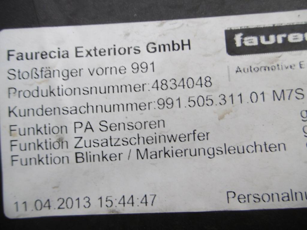 фото №10, Бампер перед porsche 911 991 11-15