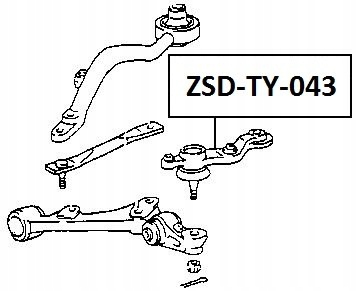 фото №2, Шарова опора важеля перед dół лівий lexus is200,300 99-