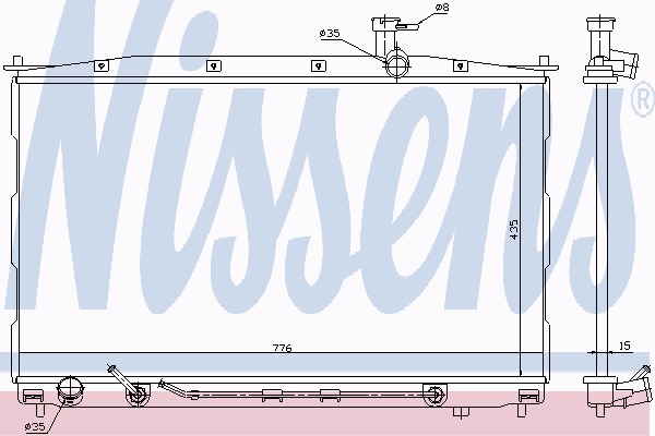 фото №12, Радиатор двигателя hyundai santa fé ii 2.2d/2.7 03.