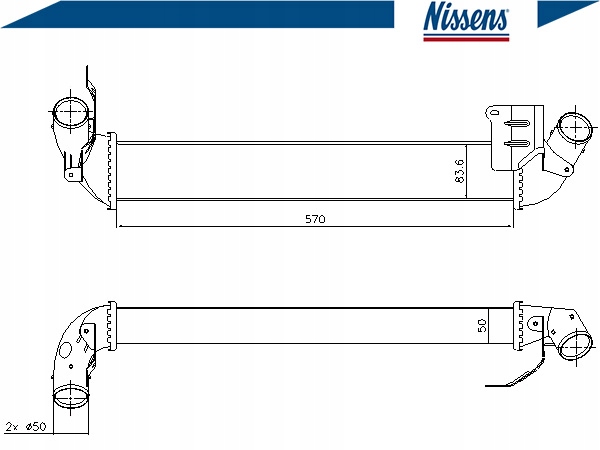 Nissens 96712 радіатор повітря наддувний Ціна