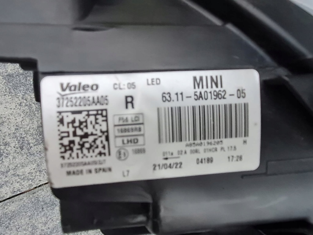 Mini f56 f55 f54 рестайлінг  lci фари перед full led 5a01961-05 5a01962-05 чорні Недорого