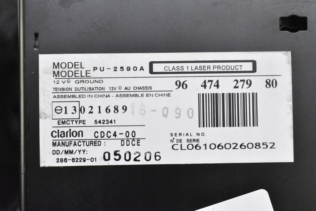 фото №7, Чейнджер дисків cd 9647427980 citroen c6 1 i 04-12