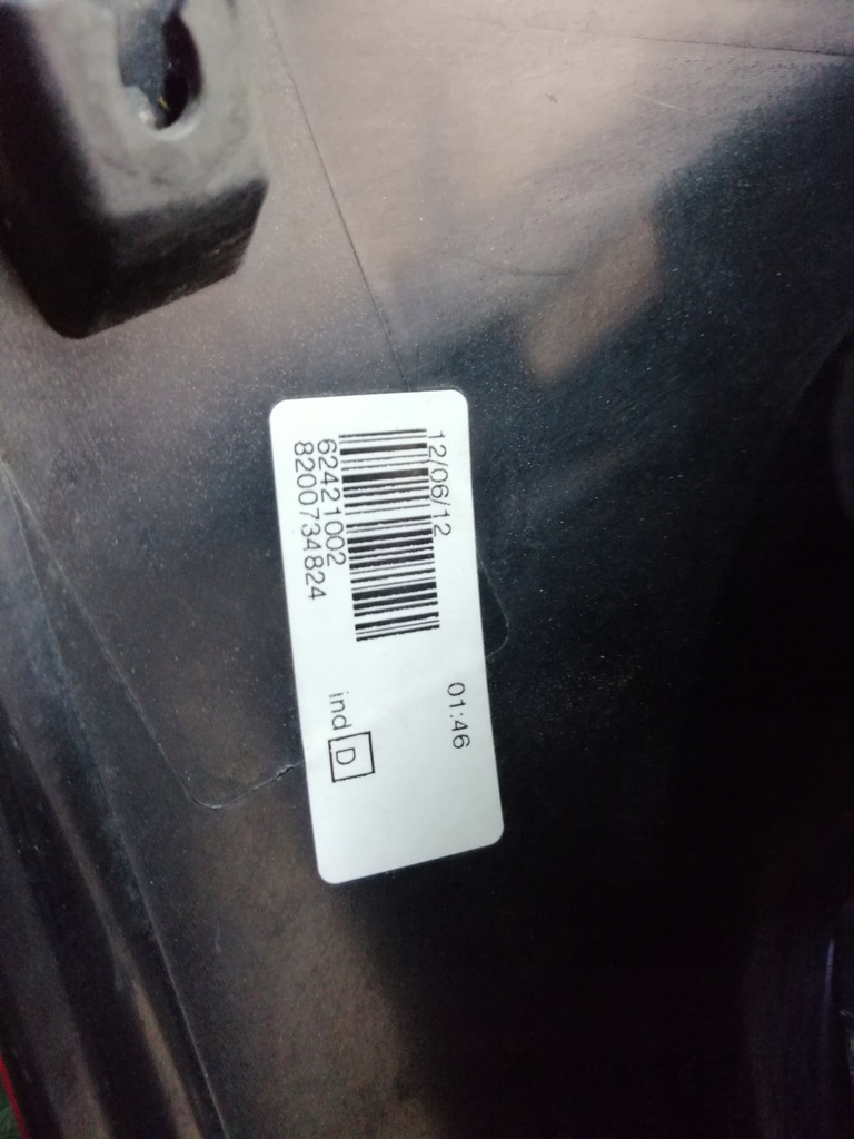 фото №4, Лампа правая задняя задняя dacia sandero i 8200734824