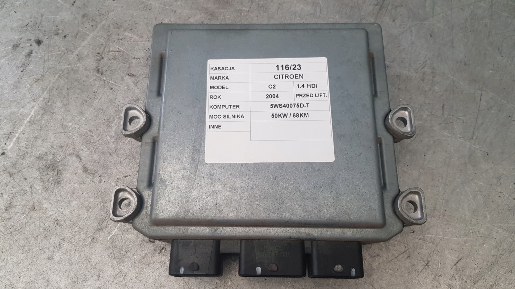 фото №1, Блок керування бортовий комп'ютер citroen c2 1,4 hdi 5ws40075d-t