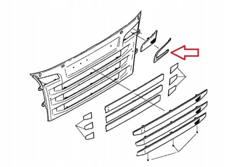 фото №3, Рамка решётки сетка решётка левая scania r v8 хром