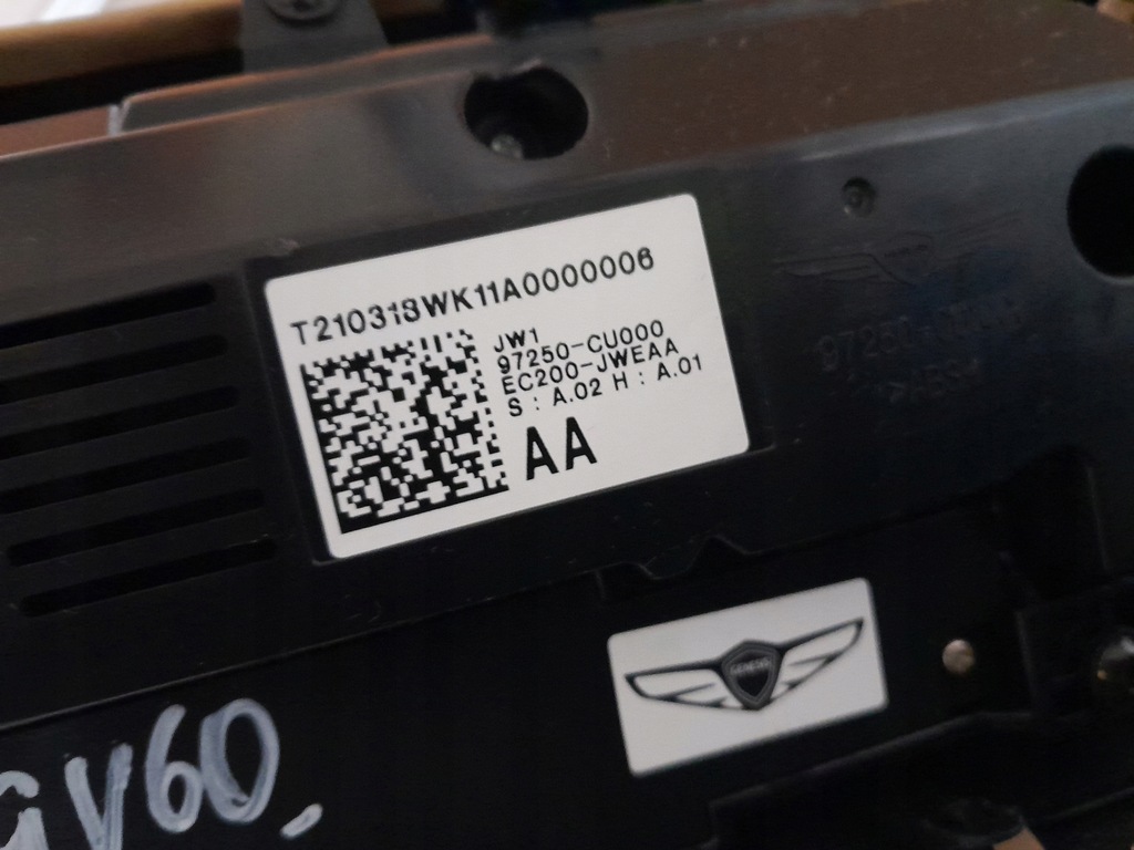 фото №14, Genesis gv60 ev панель кондиционера переключатели лента рамка кабель