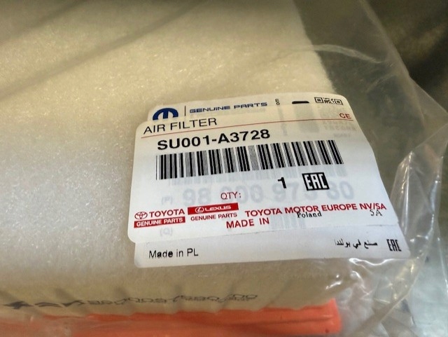 фото №1, Фильтр воздуха toyota proace proace verso su001-a3728