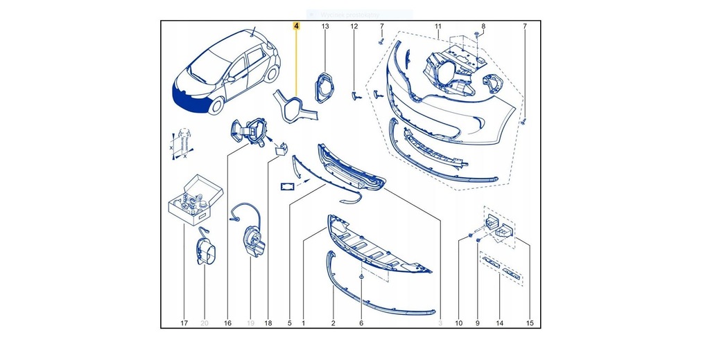 фото №1, Молдинг бампера решетка решётка радиатора renault zoe ph1 do 2019 оригинальный номер aso
