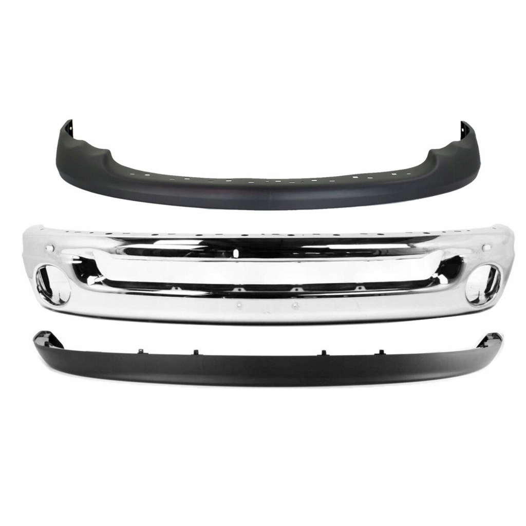 Купити Dodge ram 2002-05 бампер хром + спойлери комплект