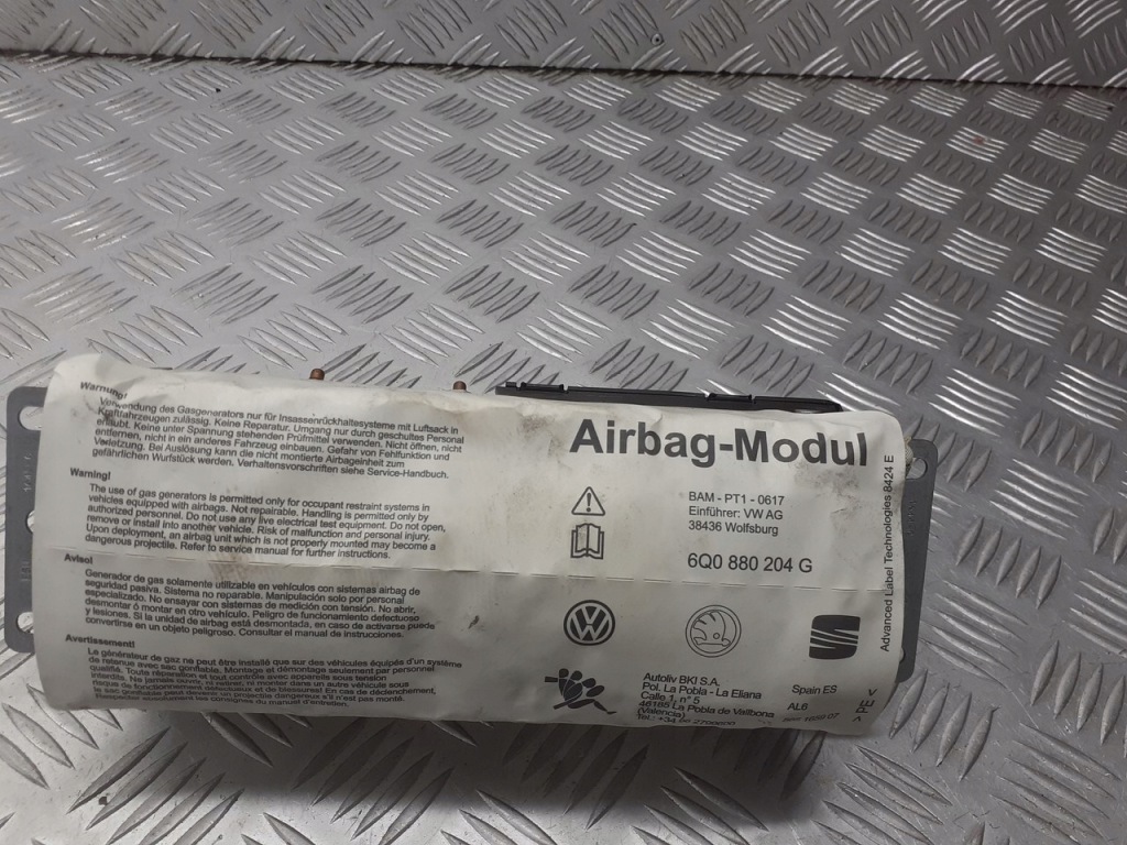 фото №1, Подушка подушка безопасности пассажира vw polo iv 6q0880204g