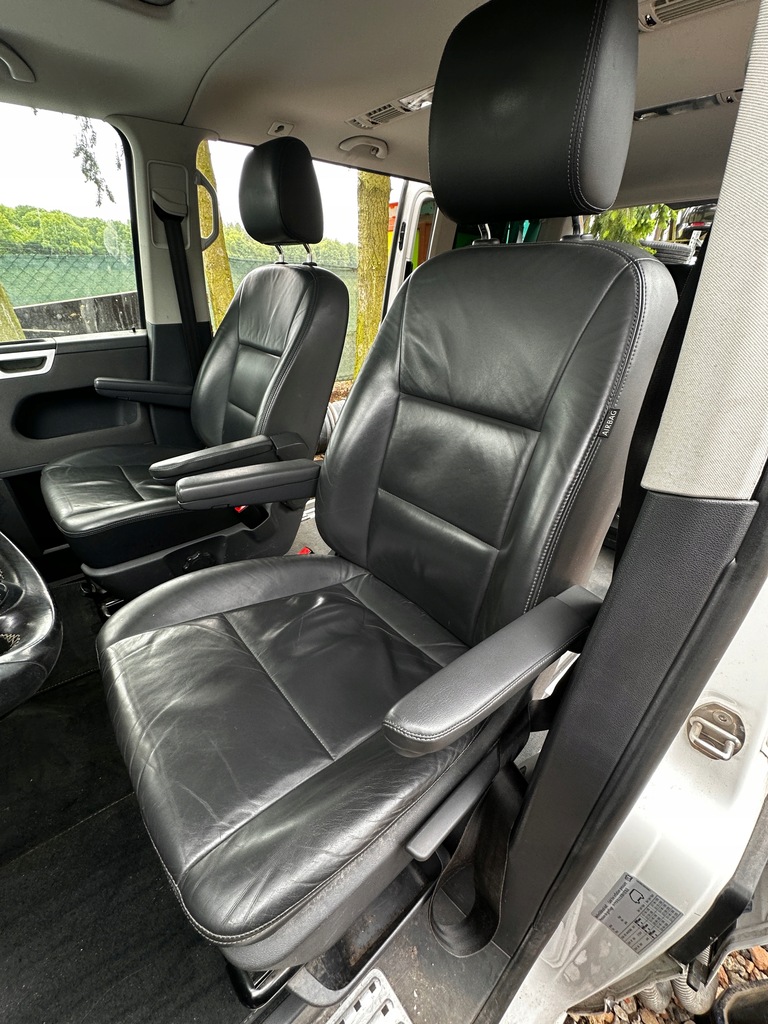 фото №8, Vw t5 t6 multivan czarna комплект сидіння сидінь czarna шкіра ліжко