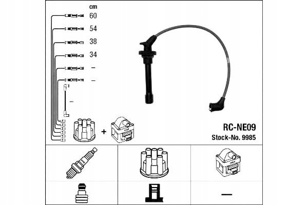 фото №1, Набор трубопровод зажигания ngk 9985