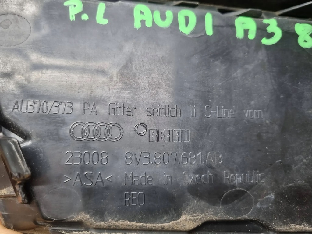 фото №7, Решётка нижняя бампера передняя левая audi a3 8v s-line 8v3807681ab