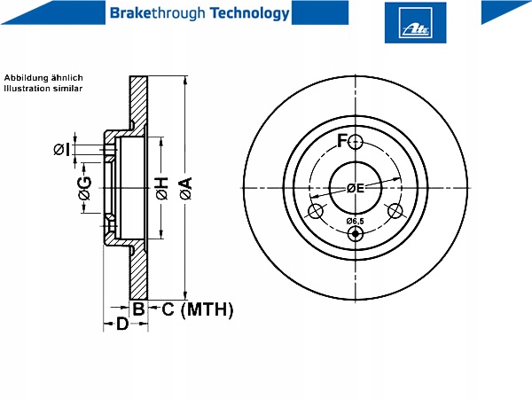фото №7, 2 x ate диск тормозная перед citroen ax -97